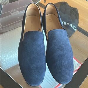 Tofers Men's Blue Suede Loafers
